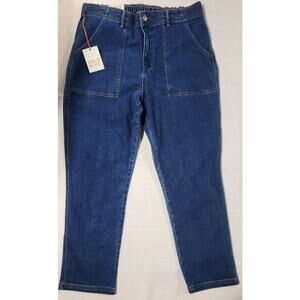 knox rose straight leg high rise jeans XL waist 38'' length 41''